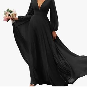 Black long formal dress NWT